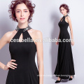 Moda Negro halter estilo Prom vestir Vestido de Noite Imperio Couture Brazilian vestido de noche 2017